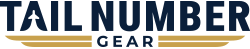 Tail Number Gear logo with Aircraft and aviator wings.