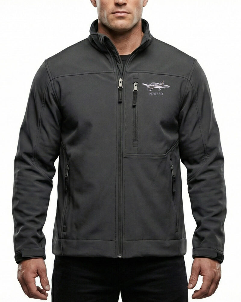 A professional Custom Piper Cherokee Tail Number Jacket with personalized low-wing aircraft embroidery.