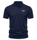 A professional Custom Piper Archer Tail Number Polo with personalized low-wing aircraft embroidery.